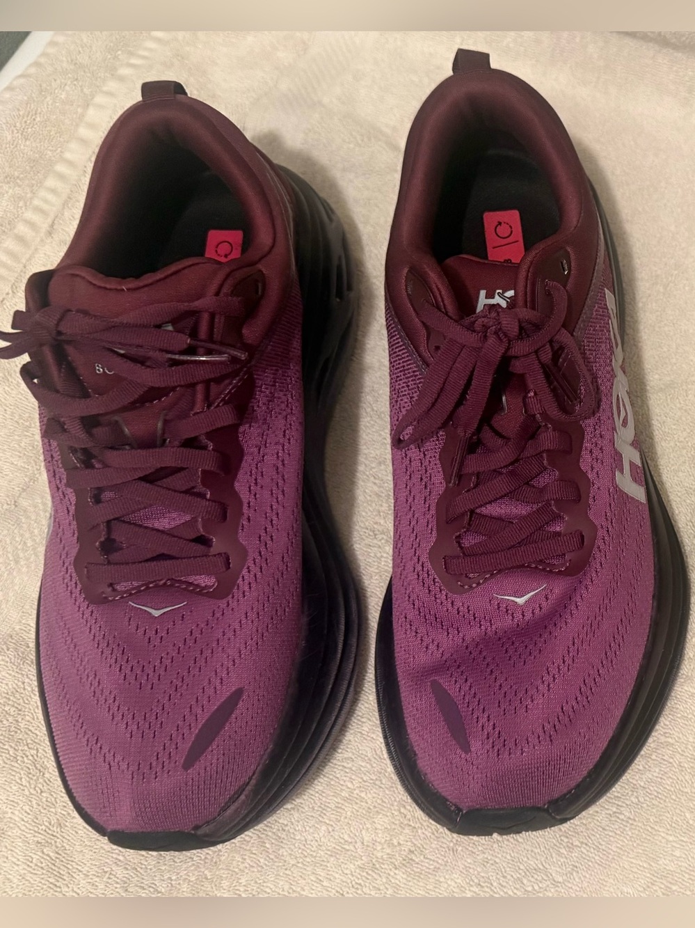 HOKA Bondi 8 Women’s size 10 Shoes Grape Wine / Beautyberry colorway - Picture 8 of 12